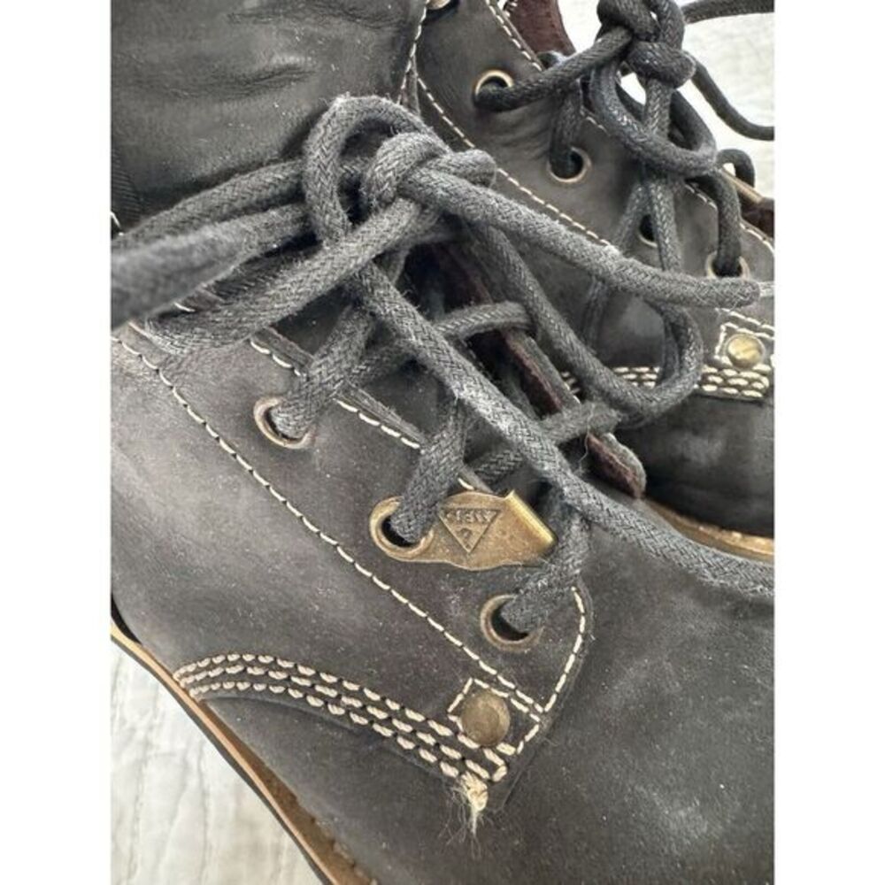 Vintage‎ Guess Nubuck Boots Size 5 Black - Picture 3 of 6